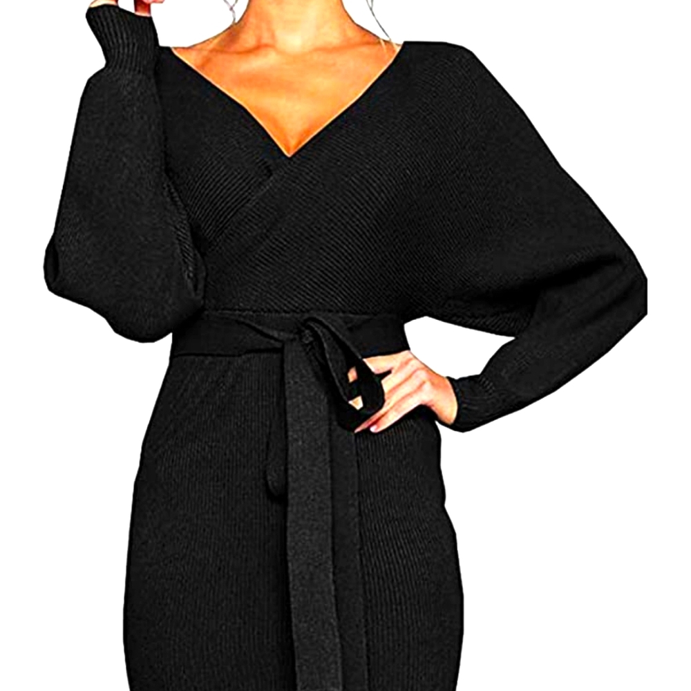 Sexy Black Cocktail Mini Dress
